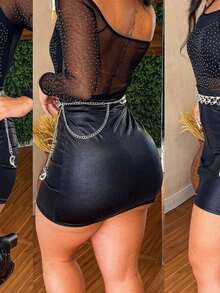 Women Skirts - 黑色 - 查看 3