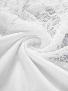 ii Women's Bavarian Oktoberfest Costume Traditional Dirndl Lace Blouse Short Sleeve V Neck Classic Tops, Halloween - White - View 7