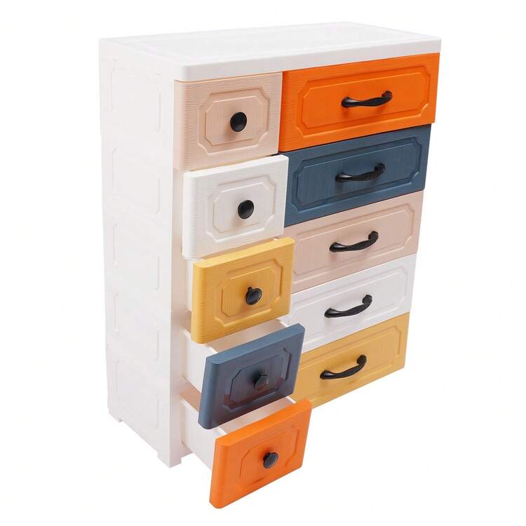 LOYALHEARTDY-BTG 5 Layers Plastic Drawer Dresser, Standing Large Colorful Storage Cabinet Storage Closet Cabinet 10 Storage Drawer Units For Bedrooms Living Rooms Kitchens - Nhiều màu - Xem 10