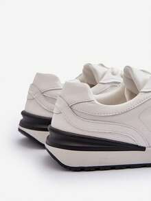 Modne i uniwersalne trampki męskie na co dzień - Biały - Zobacz 8