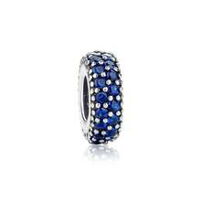 1pc Elegant Blue Series Beaded Heart Pendant, Featuring Underwater World, Outer Space, Floral & Animal, Starfish & Shell Patterns, Suitable For Bracelet Or Necklace Decoration, DIY Jewelry Making, Birthday Or Women's Gift - Blue - View 5