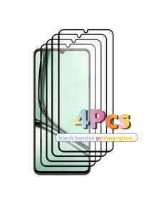 4 片高清钢化玻璃兼容小米 POCO C31 POCO M4 5G POCO M5 POCO C50 POCO C51 Plus 屏幕保护膜屏幕保护必需品，适用于日常防护、办公室、家用手机屏幕保护膜手机配件防水防震防摔防摔防刮防指纹全覆盖 - 彩色 - 查看 1