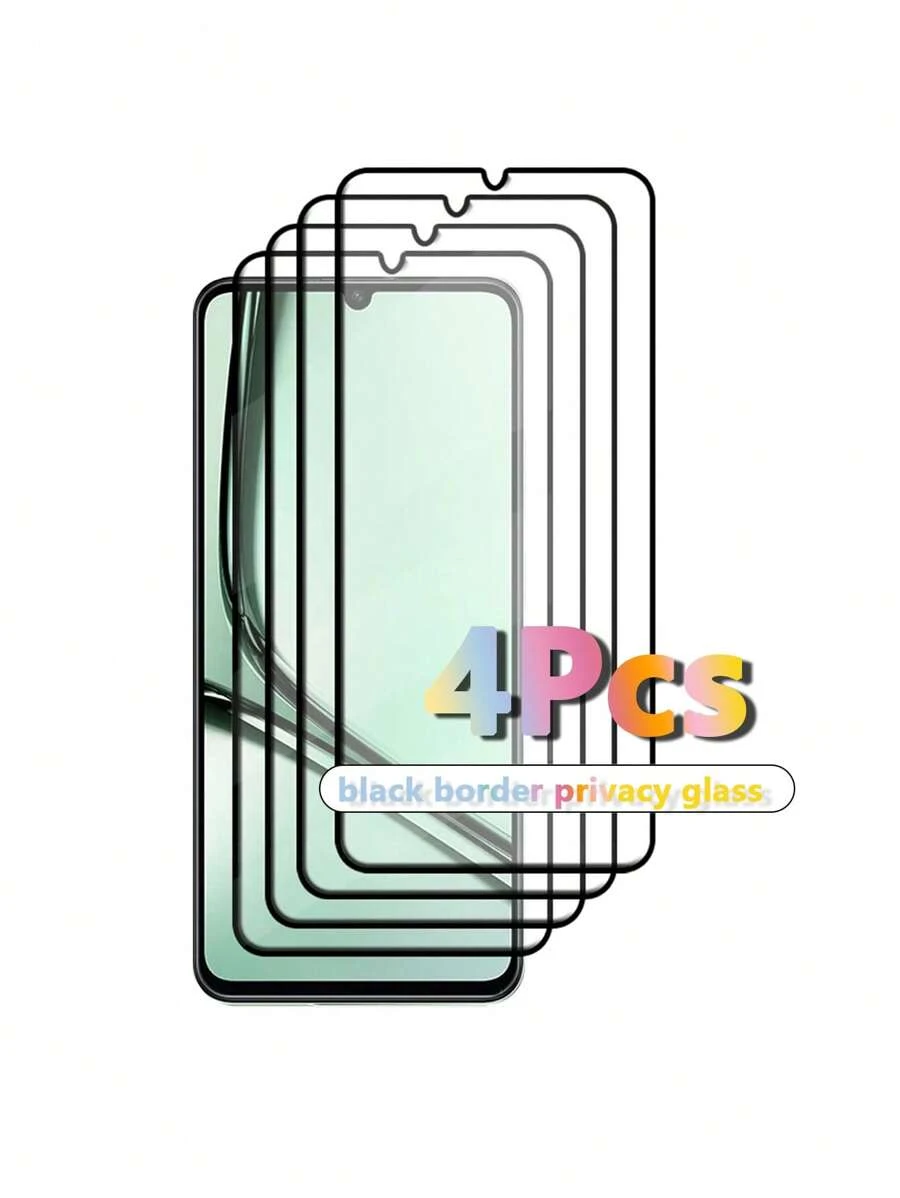 4 片高清钢化玻璃兼容小米 POCO C31 POCO M4 5G POCO M5 POCO C50 POCO C51 Plus 屏幕保护膜屏幕保护必需品，适用于日常防护、办公室、家用手机屏幕保护膜手机配件防水防震防摔防摔防刮防指纹全覆盖 - 彩色 - 查看 1