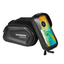 Large Capacity High-Quality Bicycle Handlebar/Saddle Bag - Adjustable Installation, Suitable For Mountain Bike Handlebars, Durable Black Cycling Gear, Can Safely Store Phone, Keys, Essentials, Suitable For Night Riding | High Visibility Material, Bicycle Accessories