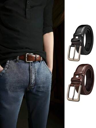 1 st nytt herrbälte med legeringsspänne, Xiangxiang-bälte, mångsidigt enkelt vintage-jeansbälte för ungdomar, höst, halloween, höst-vinteraccessoarer, lämplig för tonåringar, ungdomar, män, vardagskläder, utomhus, atletisk, semester, examenspresenter, födelsedag, vardagskläder