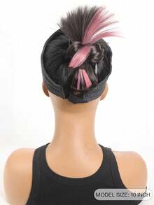 合成爪夹羽毛羽毛头蓬松丸子头蟹夹假发抓夹高马尾发饰发髻 - 彩色 - 查看 6