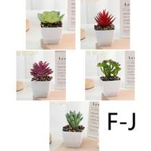 1件/4件仿真迷你多肉植绒迷你方形盆栽家居装饰室内阳台精美多肉盆栽-家居客厅、房间餐桌中心迷你盆栽装饰摆件
