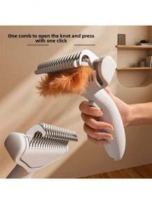 1 件，蒸汽猫刷，三合一电动宠物美容工具，便携式硅胶自清洁蒸汽刷，适用于猫和狗，舒适按摩和脱毛，护发，爪子设计，咖啡色随机发送，电池：150mAh - 彩色 - 查看 3