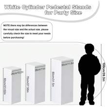 Vincidern 3PCS Metal Pedestal Stand For Party Supplies,White Metal Square Display Pedestal For Flowers,Sculptures,Wedding,Events,Cake Table Display Set,Party Decor - Màu be - Xem 2