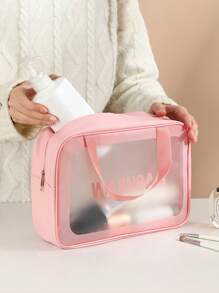 3 件套防水 PVC 旅行化妆包、化妆品收纳包、洗漱包，适合度假、假日、夏季必需品、护肤品、洗漱用品、珠宝、文具、电子产品