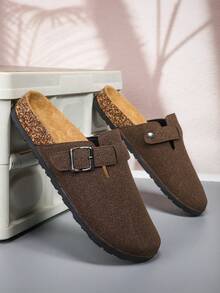 Adjustable Slip-On Slippers, Non-Slip For Indoor & Outdoor Wear - Coffee Brown - View 5