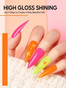 40PCS Gel Nail Polish Kit Glitter Green Pink Gel Polish Kit Base Top Coat & Silver Golden Glitter Top Coat Set For Women Gel Polish Set Manicure Salon Gift Nail Art DIY Kit - Fruit Candy - 查看 4