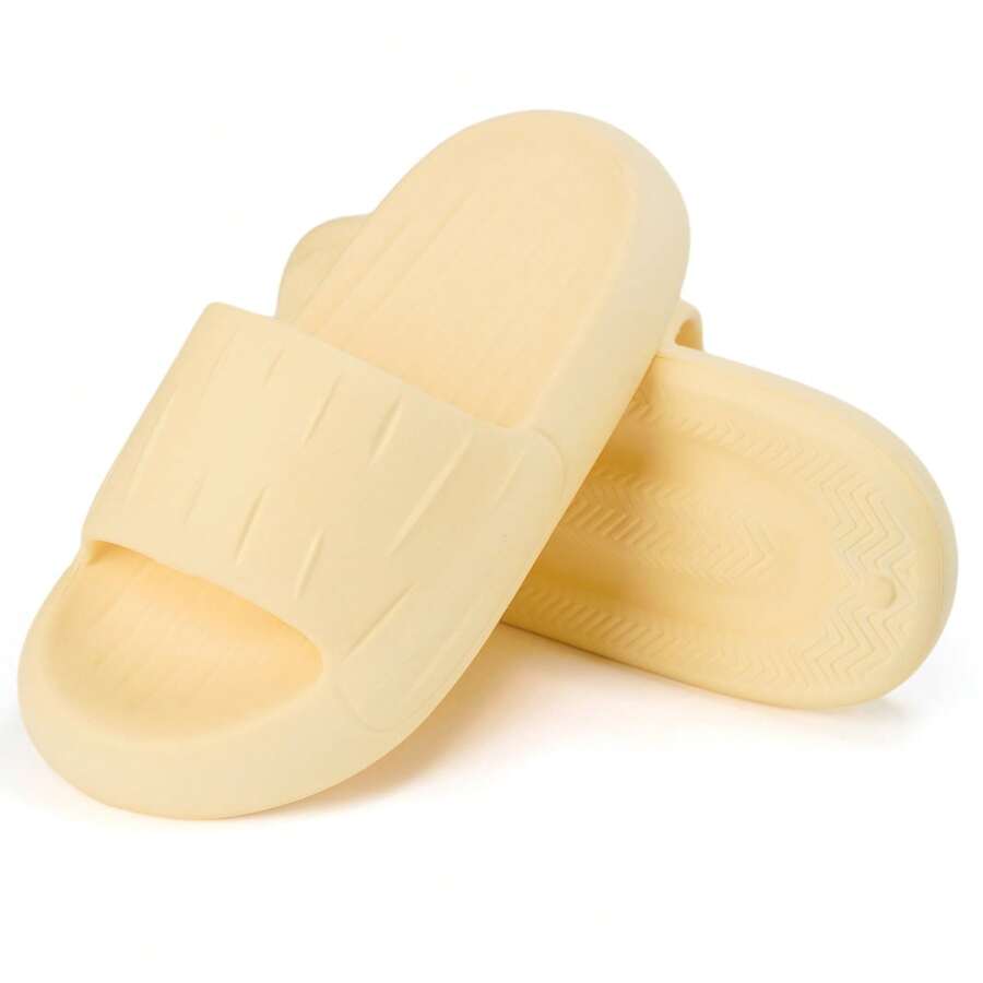 Klippehop Slippers For Men And Women, Summer, Cozislides, Original Super Soft Cloud Shoes, Sandals, Non-Slip Bathing Shoes, Comfortable Slide Slippers - 淺黃色 - 查看 1