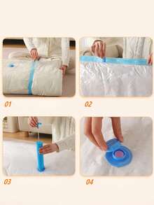 1/9pcs Vacuum Storage Bags For Clothes, Transparent Visible Bedding Organizer Bags, Dust-Proof And Moth-Proof Garment Bags, Save 80% Closet Space, Portable Multi-Purpose Storage Bags For Clothes, Socks, Comforters, Blankets, Autumn/Winter Quilts, Travel Luggage, Suitable For Home Closet, Travel, Dorm Room Bedding Compression