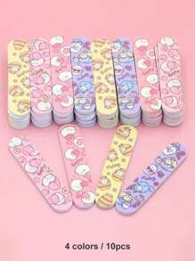 Beautizon Nailartlab 10Pcs/20Pcs Cartoon Nail File Double Sided Sandpaper Manicure File And Polisher Women's Nail Tools - Multicolor - View 7