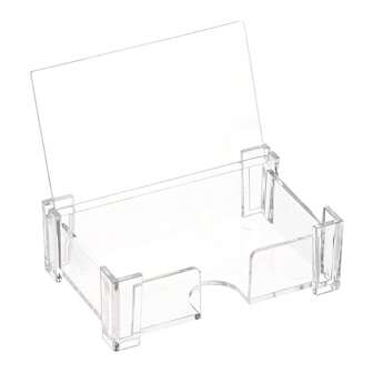 1 pieza Caja de acrílico transparente para colección de tarjetas, caja de almacenamiento de tarjetas, caja para tarjetas de presentación