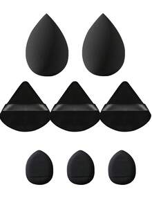 28pcs Ultimate Makeup Brush Set, Including Large Powder Brush, Blush Brush, Contour Brush, Foundation Brush, Concealer Brush, And Eyeshadow Brushes - Comes With Water Drop Makeup Sponge, Thumb Puff, And Triangle Puff - Nylon Bristles, Suitable For All Skin Types. Makeup Brush Set, Makeup Brush Set, Makeup Brush Set, Complete Makeup Brushes, Makeup Brush Set, Complete Makeup Tools, Makeup Brush Set, Makeup Brush Set, Makeup Gift Set - Black - View 11