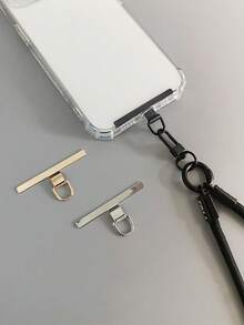 1pc Metal Connector Clip Fixed Washer Ultra-Thin Phone Case Hook Stainless Steel Phone Lanyard Washer, Gift For Mother, Family, Friends, Birthday, Festival Phone Charm, Phone Strap - Multicolor - View 1