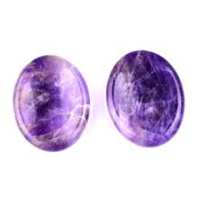 2pcs Thumb Pressure Relief Crystal Set, White Crystal, Amethyst, Rose Quartz Hand-Carved Gemstones, Exquisite Healing Stones, Meditation Oval Palm Stones, Ideal Gift - 2pcs/set - View 6