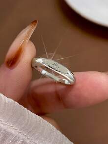 1 件 925 纯银抛光戒指简约日常戒指女士戒指精美女士珠宝礼品女士时尚配饰