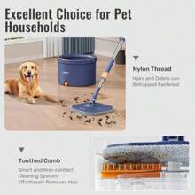 2025 Popular Styles Mop And Bucket Set With 2 Microfiber Mop Pads Spin Mop With Dirty Clean Water Separation System DeepCleaning Mops For Floors Versatile Mops For WallsFamily Choice