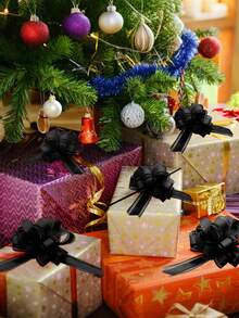 10pcs-Wedding Car Ribbon Pull Flower, Convenient Gift Packaging Decoration 3D White Flower, DIY Wedding Theme Bride Bridesmaid Wrist Decoration Flower, Curtain Tablecloth Gauze Tie Flower, Candy Bag Tie,Signboard Decoration Flower