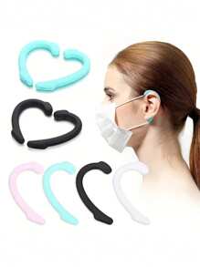 3/2/1 Pair Of Masks With Anti Ear Loops, Silicone Mask Hooks, Adult Non Ear Loops, Extended Mask Hooks, And Ear Loops