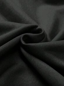 男士运动健身极简印花两件套，秋冬季，黑色拉链连帽衫+紧身裤，公牛图案运动服套装，适合健身房和日常穿着。 - 黑色 - 查看 7