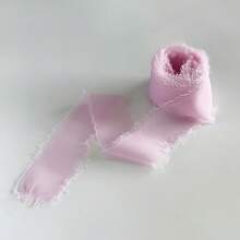 1 Roll 5M Long 38mm INS Style Chiffon Ribbon With Fringe Edges, Suitable For Bouquets, Gifts, Weddings