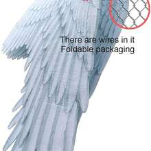 1 chiếc cánh thiên thần bằng vải không dệt dùng cho tiệc tùng ngày lễ, thích hợp cho nam và nữ trang trí, cánh lông vũ chân thực dùng cho trang phục biểu diễn sân khấu - Nhiều màu - Xem 3