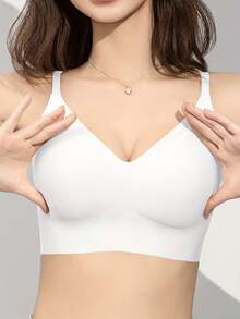 1/2/3/4/5Pcs Women's Push-Up Bra - High Support Wireless Comfort Fit With Removable Pads, Seamless Invisible Design & Adjustable Back Strap, Solid Color For Everyday & Special Occasions, Strapless Push Up Bra, Occasion Lingerie, Sleek Lingerie, Comfortable Fit, Flexible Material - 彩色 - 查看 4
