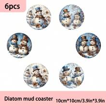 1 set/4 buc/6 buc/300 buc suporturi de pahare cu model de fulg de zăpadă de iarnă, suporturi de pahare cu noroi de diatomee, suporturi de pahare pentru cafea, decorațiuni multi-ocazie pentru casă și restaurant, cadouri zilnice, decorațiuni de masă, decorațiuni zilnice, decorațiuni pentru petreceri tematice