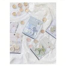 Wax Seal Stickers – 18-Piece Wax Seal Sticker Set With 6 Styles, Transparent Dried Flower Stamp Stickers, Self-Adhesive Envelope Sealing Stickers For Wedding Invitations - 綠色 - 查看 6