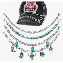 Cross-Border New Summer Bohemian Style Irregular Turquoise Hat Chain Retro  Chain - 3035 - View 1