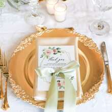 50 张婚礼派对桌感谢卡、桌面装饰、招待会、新娘送礼会感谢卡、明信片、婚礼仪式、派对、庆典或特别活动卡片、圣诞节