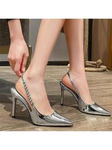 Women Pumps - 銀色升級版9厘米 - 查看 5