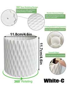 1 件 5 槽 360 度旋转笔筒收纳桶,办公桌笔筒,办公桌收纳盒及配件,桌面收纳文具用品收纳盒,可爱铅笔杯桶,适用于办公室、学校、家庭返校、返校、学校用品、铅笔盒、铅笔袋、书包 - 均碼 - 查看 11