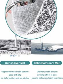 1pc Non-Slip Shower Mat With Drainage Holes, Soft & Comfortable PVC Loofah Massage Bath Mat, Quick-Dry, Ideal For Bathroom & Wet Areas, Bathroom Accessory|Hollow Design|Non-Slippery Surface, Shower Mat For Bathroom