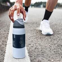 OwaIa(Aurora White) Double-Layer Double-Layer Vacuum Outdoor Sports Water Bottle, Stainless Steel Insulated Water Bottle With A Straw, 100% Leak-Proof - Outdoor Cycling Water Bottle, Suitable For Sports, Cycling, Office, Home, Car, Camping And Trips{Beach/Camping Essential Accessories} - trắng - Xem 3