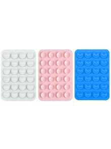 3/5Pcs Multi-Purpose Square Silicone Suction Cup Mobile Phone Holder, 24-Hole Suction Cup With Strong Adhesiveness, 1/10/20/30/40/50/60Pcs,Suitable For Various Scenarios To Prevent Phone Falling, Used For Video, Vibration, And Self-Portrait Phone Accessories