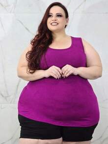 Kit 3 Regatões Básicos Plus Size Femininos | G1 ao G5 | Malha Leve | Cores Lisas para o Dia a Dia - Multicolorido - Visão 8