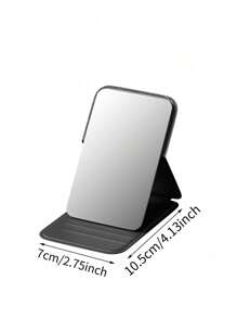 2 piezas Espejo de maquillaje portátil, de unicolor, simple, portátil, plegable, lindo espejo de bolsillo, mejor regalo para cumpleaños y graduación