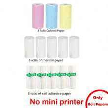 13 Rolls Thermal Printing Paper, Includes 5 Rolls Of Self-Adhesive Paper, 3 Rolls Of Colorful Thermal Paper, And 5 Rolls Of Thermal Paper, For Study Notes, Photos, Memos, Compatible With Most Portable Mini Printers - Multicolor - View 16