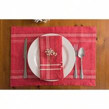 Table Mat - Red (Red Chambray) - View 7