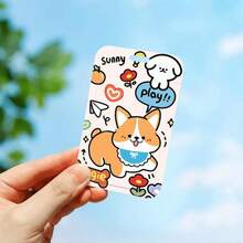 1 pieza Soporte vertical de cuero para tarjetas con correa para el hombro, con portador de tarjetas creativo incorporado, diseño de dibujos animados de amor, para tarjeta de campus, almuerzo, autobús, metro, identificación laboral - titular de la tarjeta de autobús - Ver 3