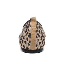 Knit Flats - Pointed Toe Knitted Flats - Solid Color, Slip On, Breathable - Casual, Everyday Wear - Women - Comfortable, Stylish, Versatile - Effortless Style, All Day Comfort - Leopard - View 5