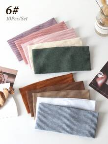 10 piezas Diademas casuales versátiles de unicolor y a rayas para mujeres, accesorios de moda para el cabello, herramientas para el cabello, accesorios de belleza, accesorios para el cabello rizado para mujeres, otoño, viaje, herramientas para el cabello, accesorios para mujeres, cosas para el cabello, otoño, accesorios para el cabello de mujeres, herramientas para el cabello, cosas para el cabello, cosas, accesorios de belleza, regalos, viaje, regalos para mujeres, cosas para el cabello, rellenos de calcetines