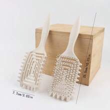 1pc Portable Curly Hair Styling Brush - Nylon Bristles, Detangling & Volumizing Comb For All Hair Types - Multicolor - View 21