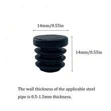 5/8/10个装黑色塑料塞帽，方管家具腿防尘罩，桌椅钢制脚垫保护套 - 黑色 - 查看 21