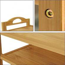 4/5/6 TIERS BAMBOO SHOE RACK FOOTWEAR ORGANISER WOODEN STORAGE SHELVES STAND UK - 4 Tier 80cm x 68cm - View 3